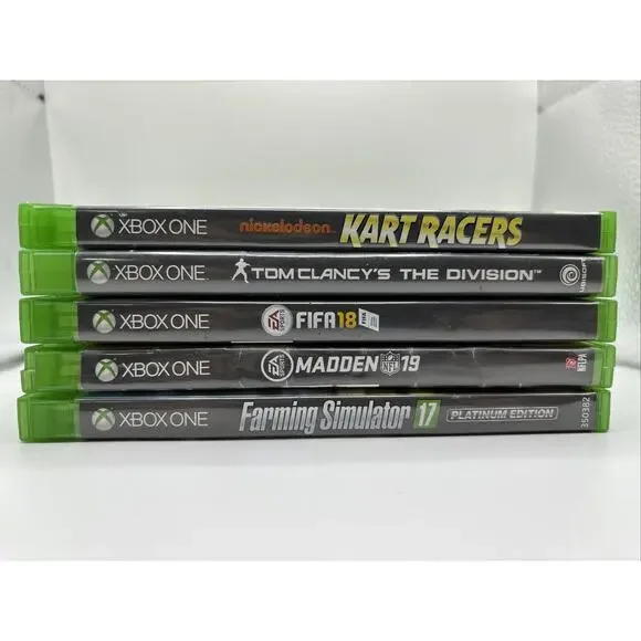 Lot of 5 Microsoft Xbox One Games Preowned Untested (no Manuals) - Picture 1 of 12